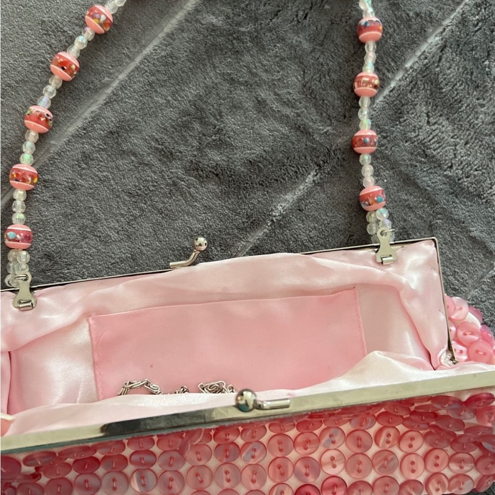 Beaded pink bag - Picture 2 of 2
